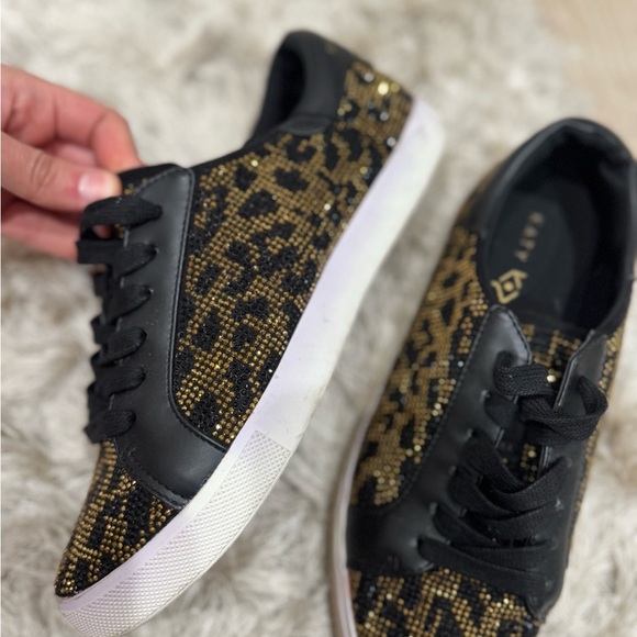 Katy Perry Collections Black and Gold Sneakers - Picture 1 of 4